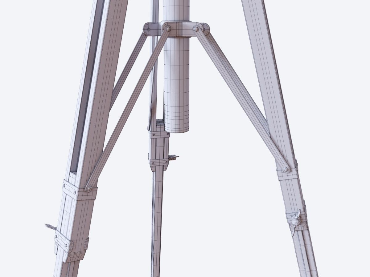 Vintage Wista Field Camera on a Tripod 3D model_22