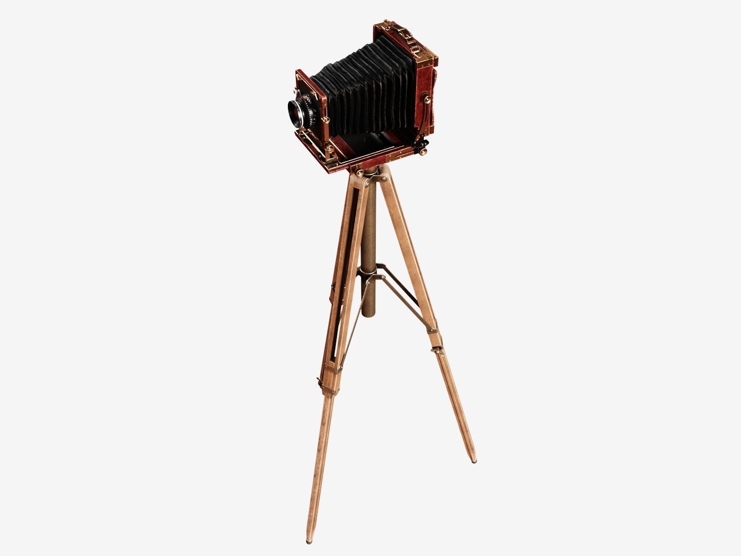 Vintage Wista Field Camera on a Tripod 3D model_9
