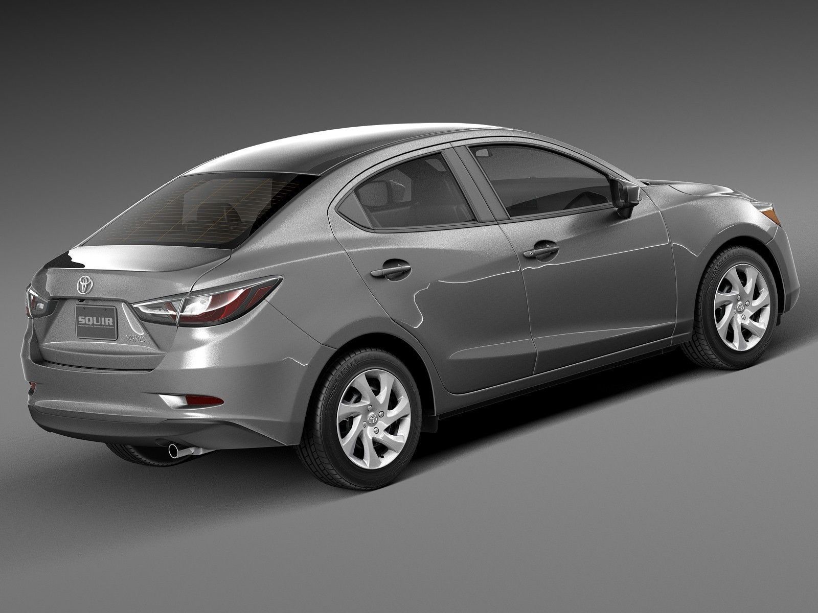 Toyota Yaris sedan 2016 3D Model .max .3ds .fbx .c4d .lwo ...