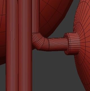 Untitled three spheres hanging from brass fixture 3D model_2