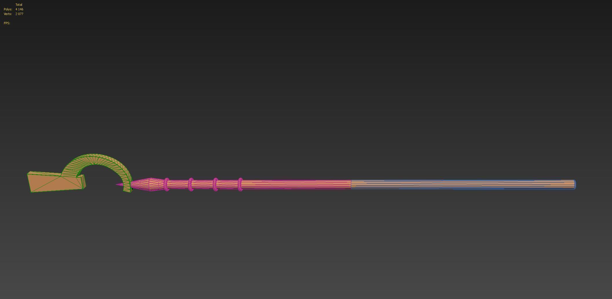 Log Horizon Shiroe Staves Cosplay Weapon Prop 3D print model_9