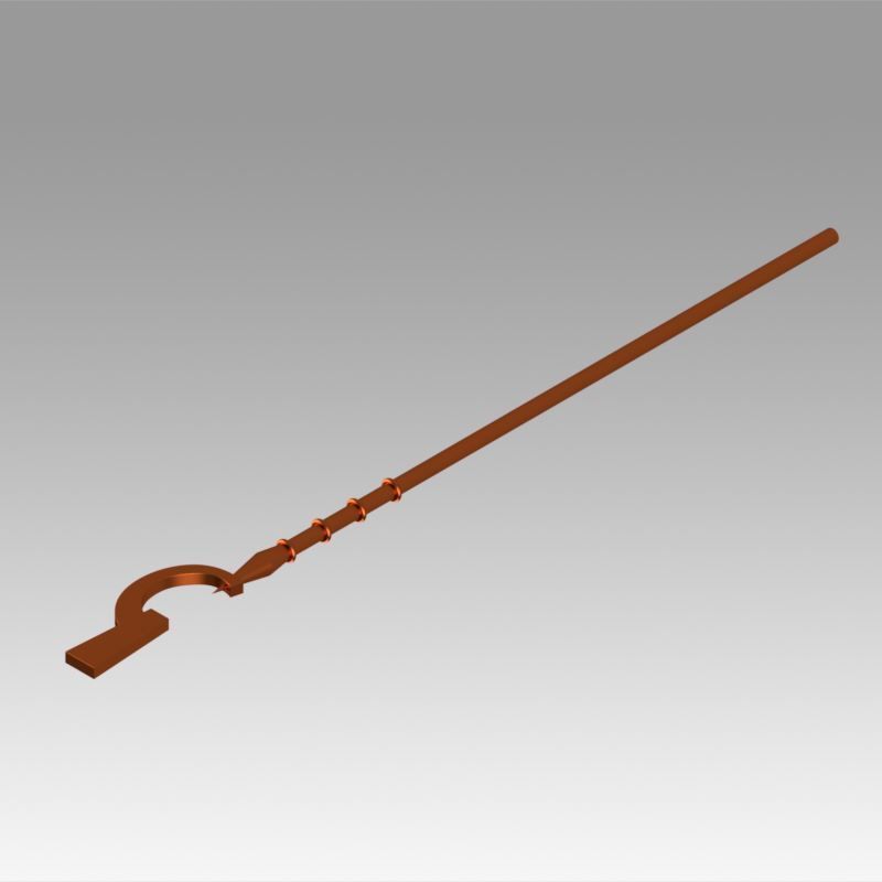 Log Horizon Shiroe Staves Cosplay Weapon Prop 3D print model_7