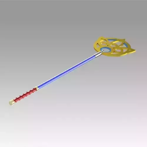 Final Fantasy X FF10 Yuna Staff Cosplay Weapon Prop 3D print model