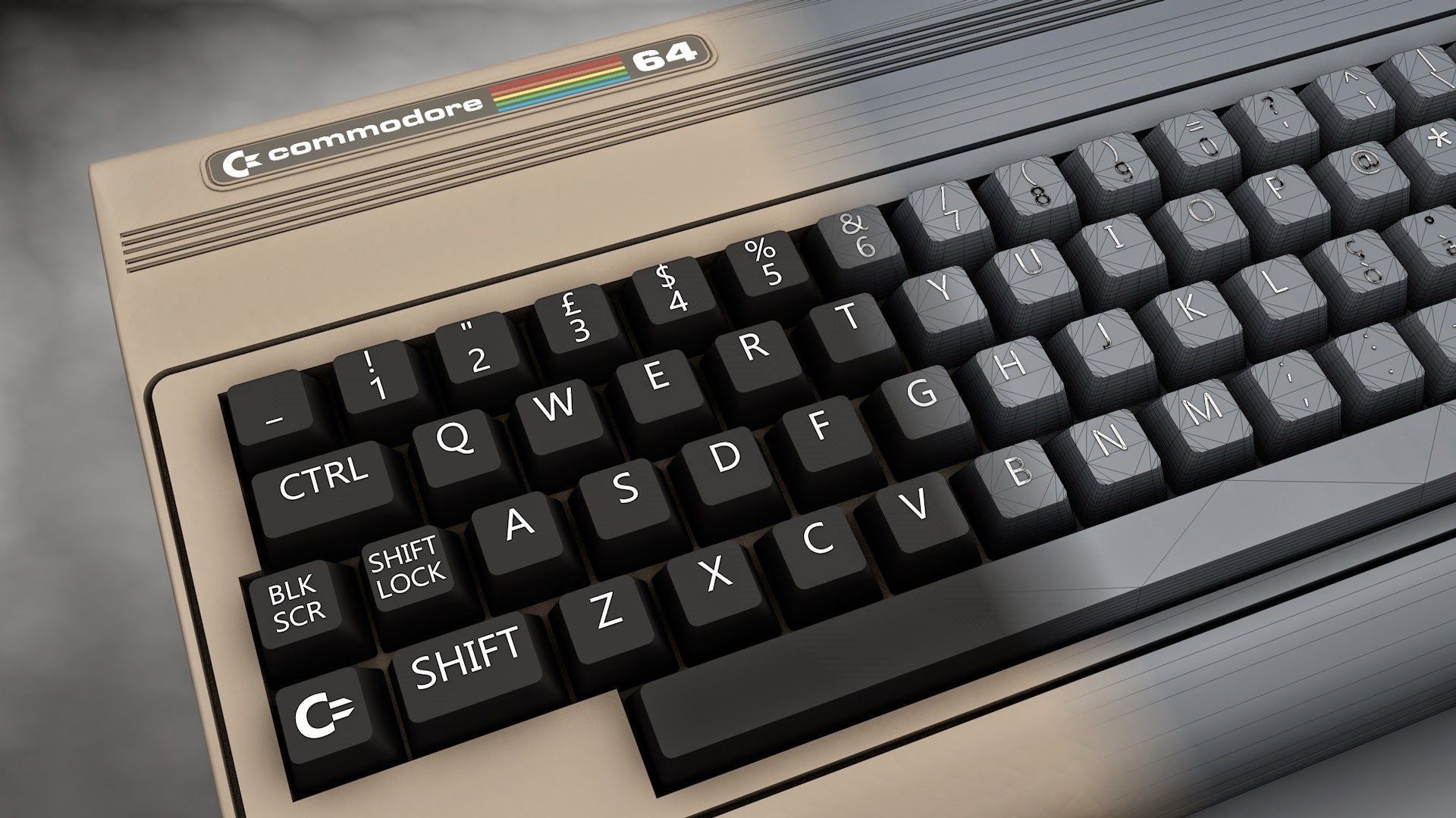 Vintage computer Commodore 64 3D model_4