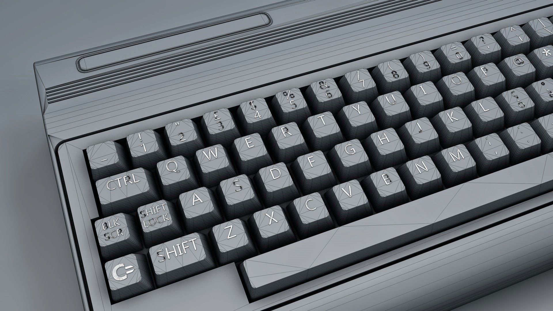 Vintage computer Commodore 64 3D model_7