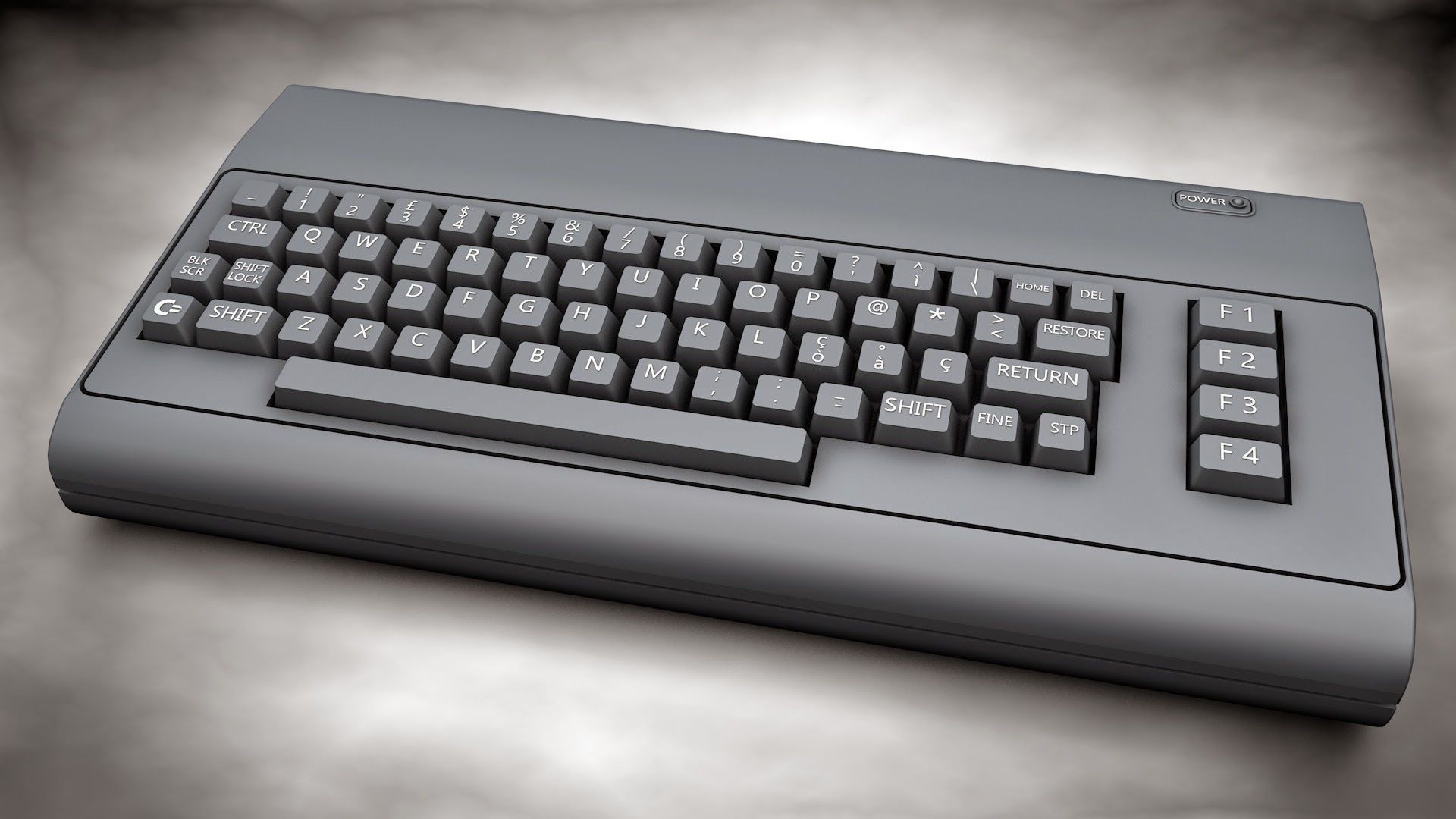 Vintage computer Commodore 64 3D model_6