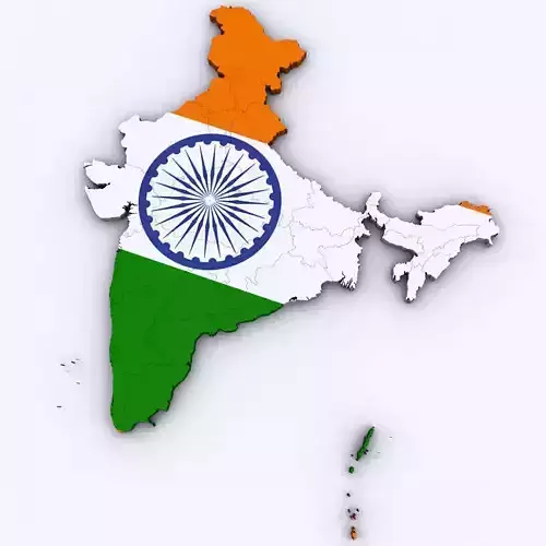 Map of India 3D model