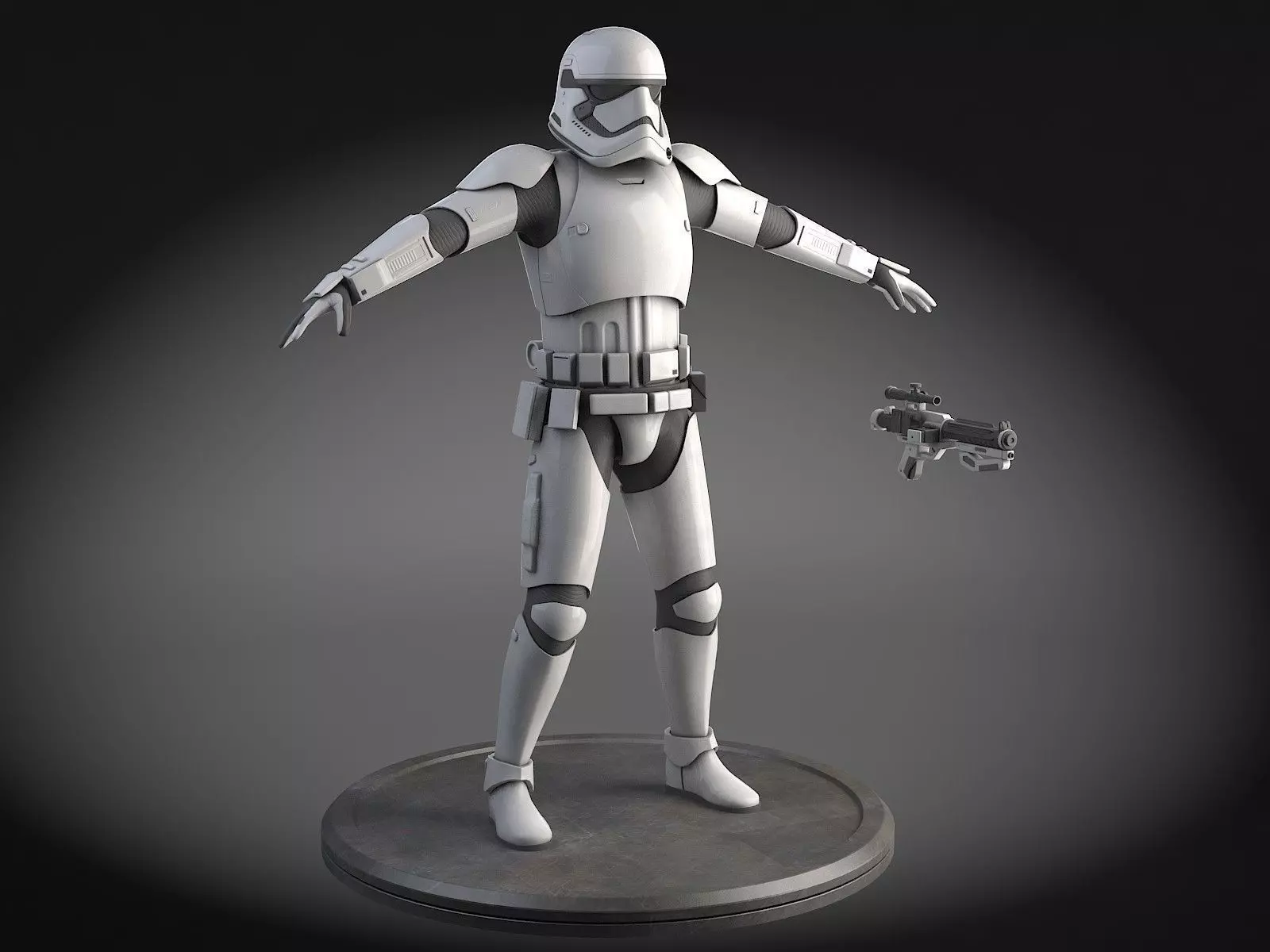 Star Wars First Order Stormtrooper Light 3D model_0