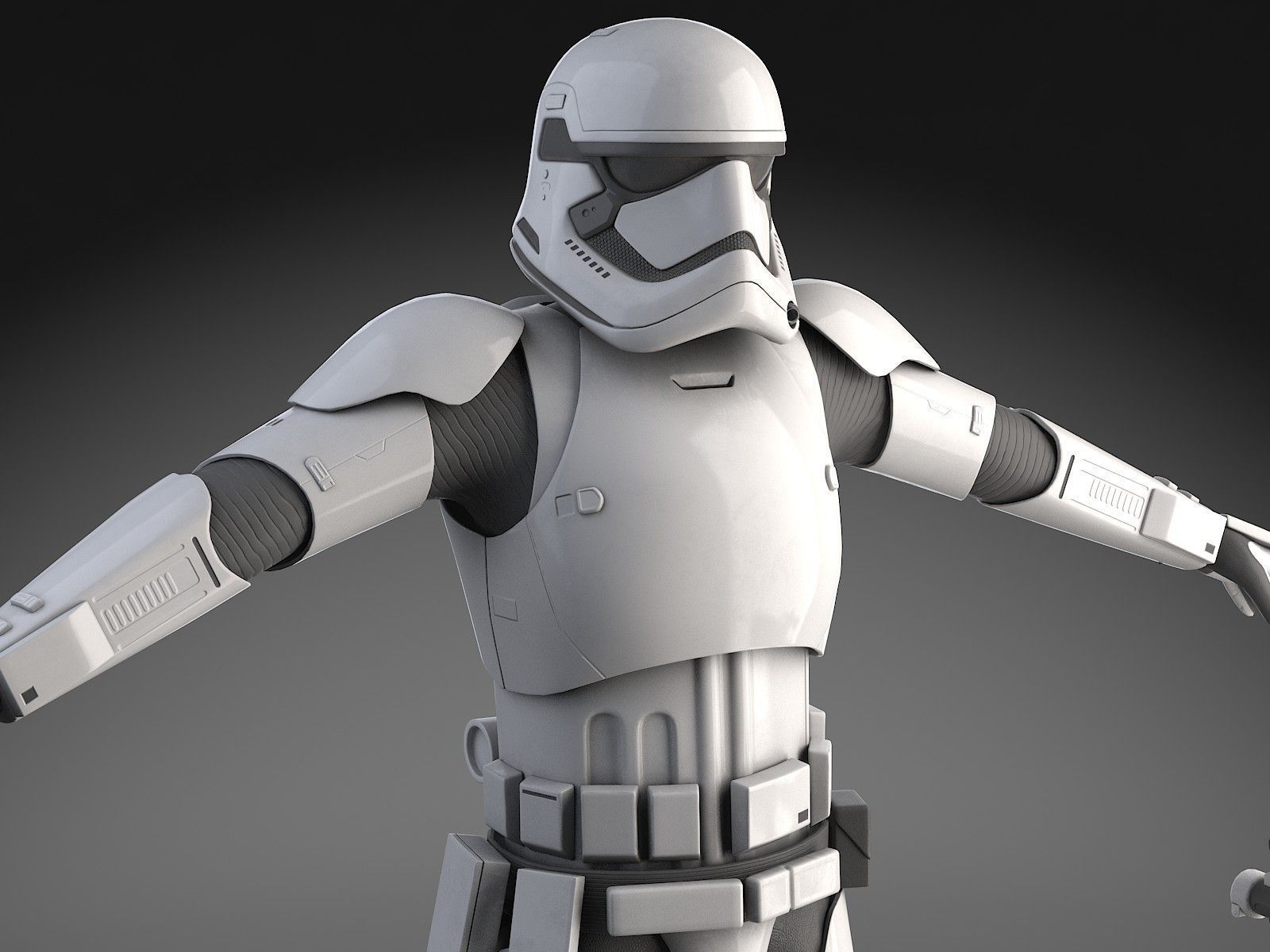 Star Wars First Order Stormtrooper Light 3D model_3