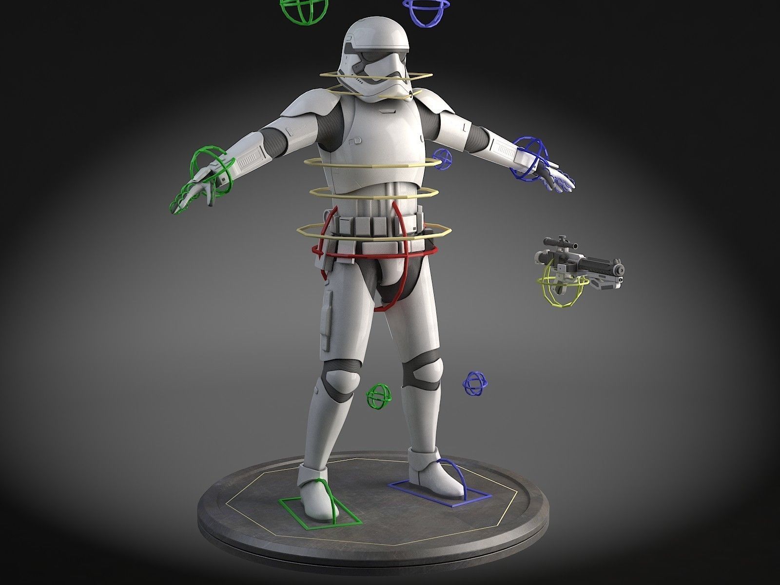 Star Wars First Order Stormtrooper Light 3D model_8