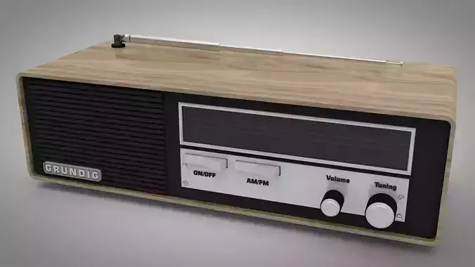 Grundig vintage radio 3D model
