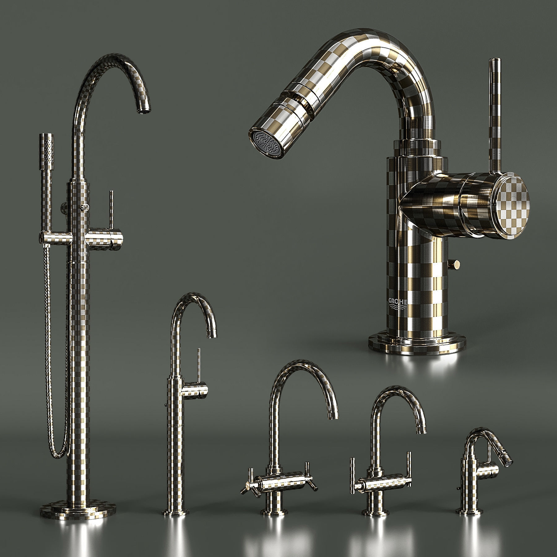 Faucets grohe atrio 3D model_2