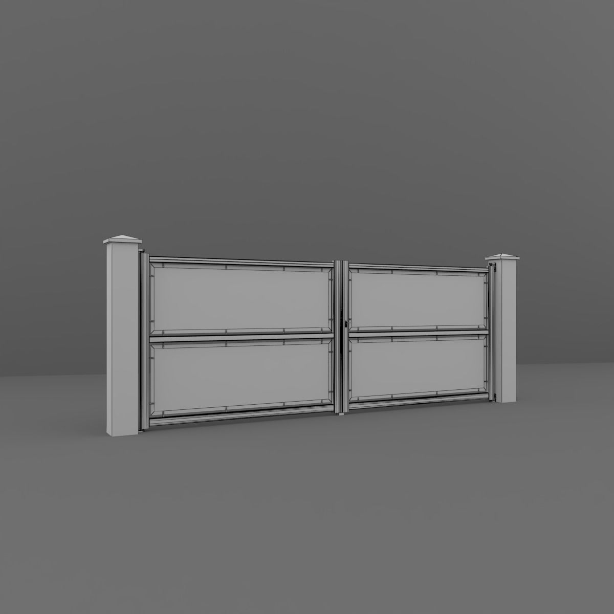 Outdoor Gate 3D model_7