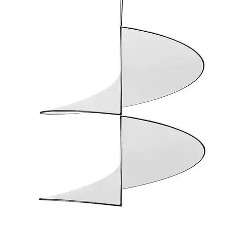 Untitled lamp with curved shape