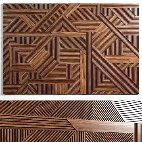 Wooden panels 3 3D model