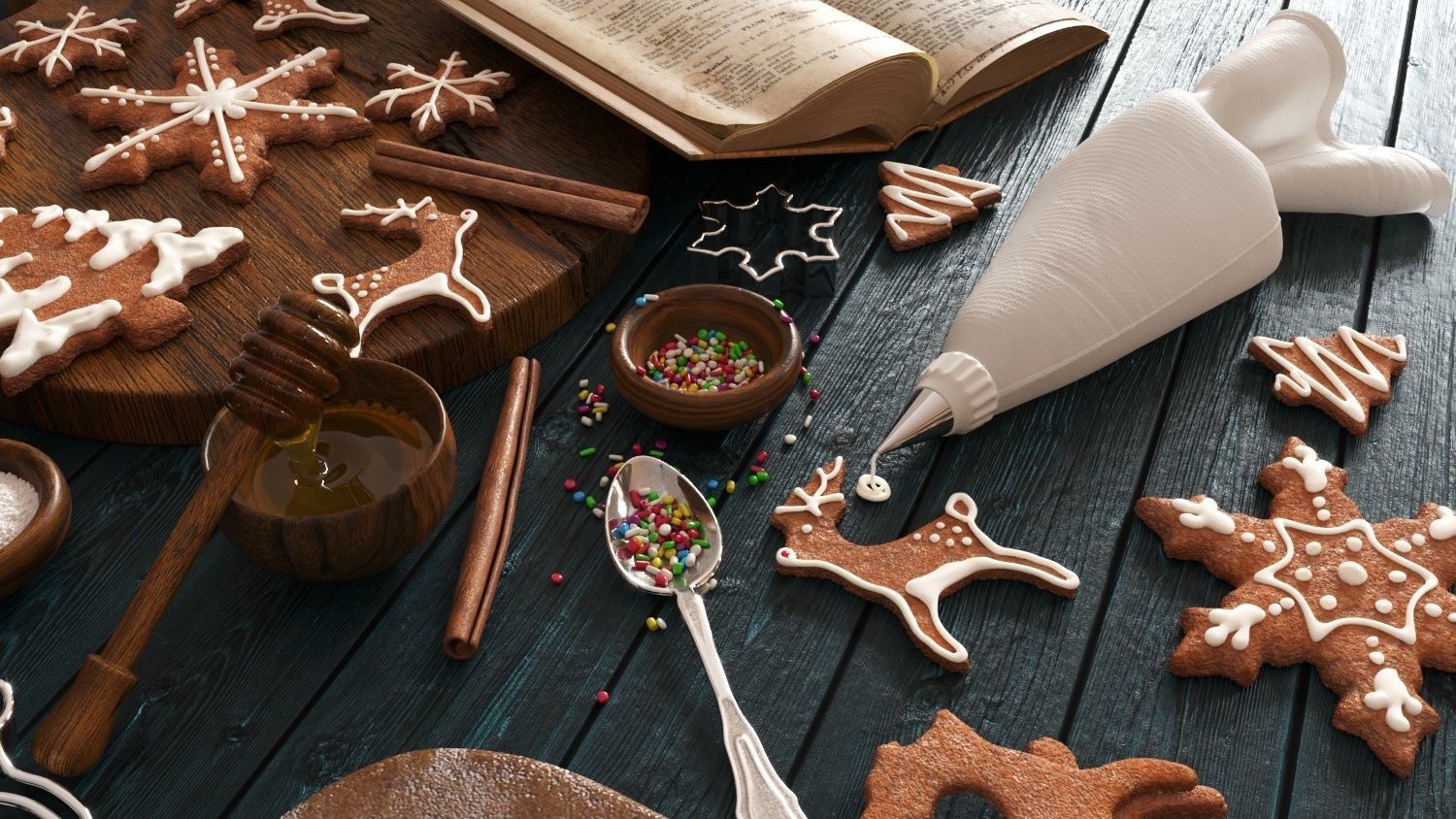 Cooking Christmas Gingerbread Cookies 3D model_2