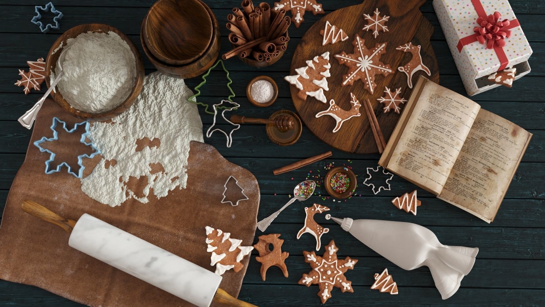 Cooking Christmas Gingerbread Cookies 3D model_1