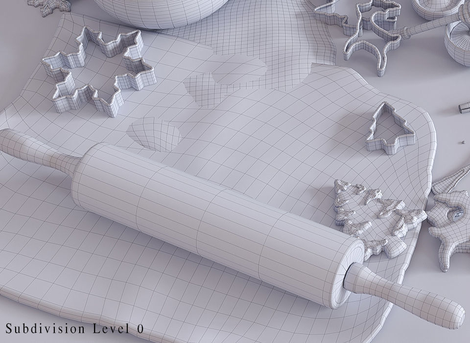 Cooking Christmas Gingerbread Cookies 3D model_13