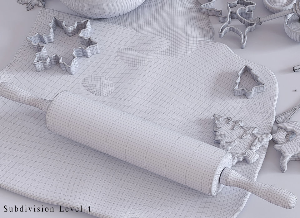 Cooking Christmas Gingerbread Cookies 3D model_12