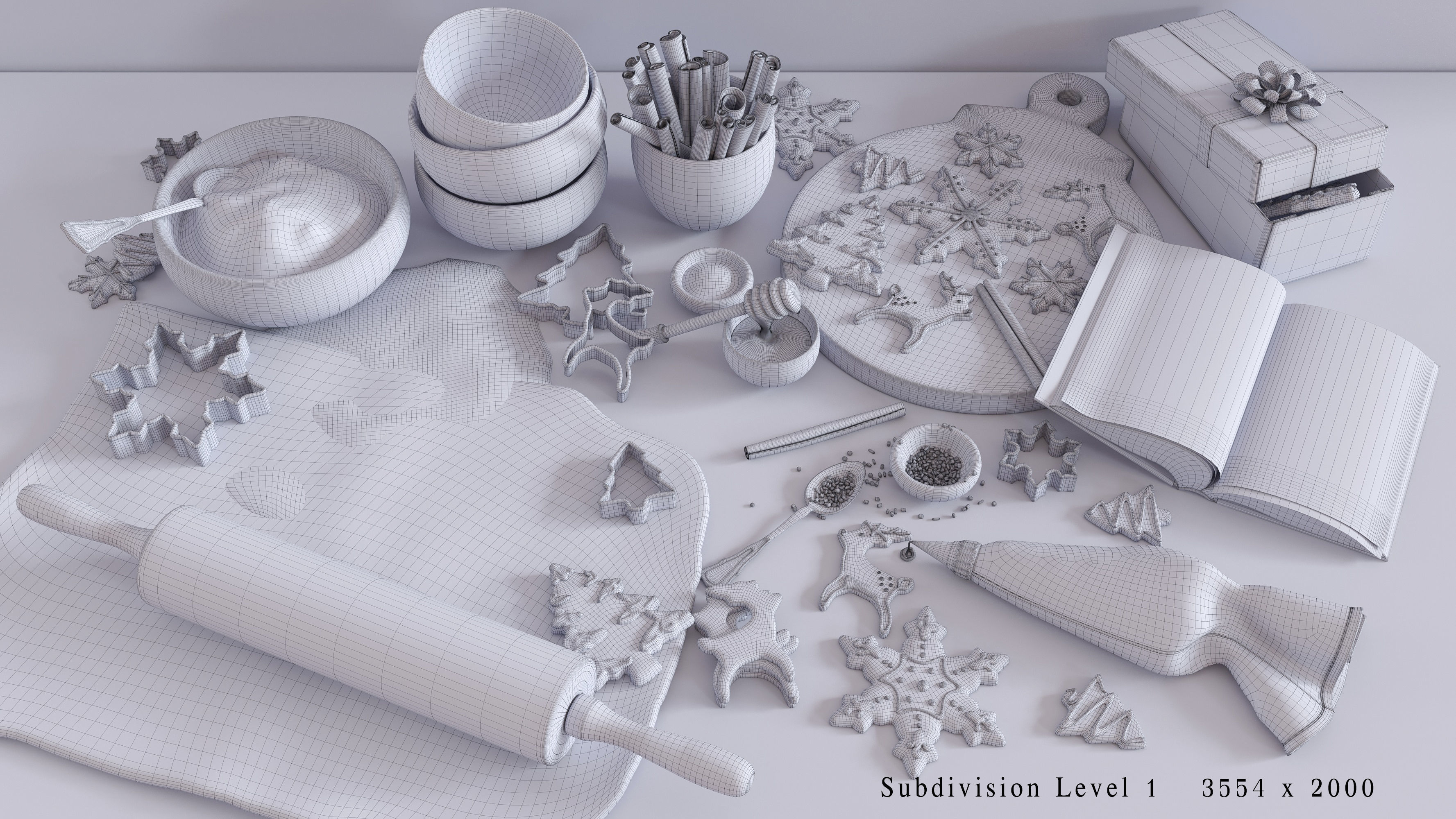 Cooking Christmas Gingerbread Cookies 3D model_23