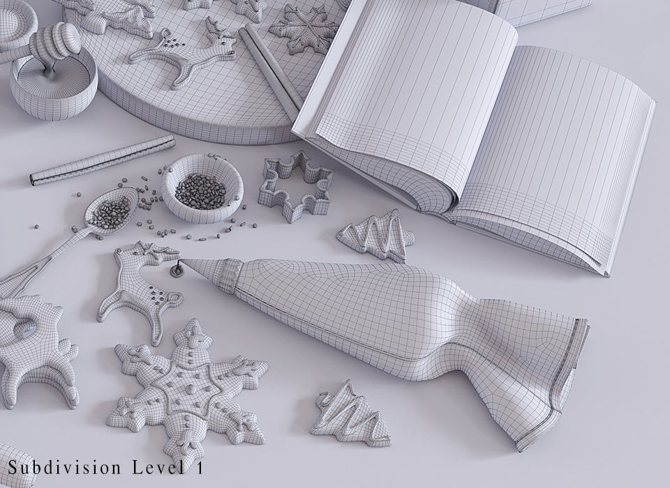 Cooking Christmas Gingerbread Cookies 3D model_8