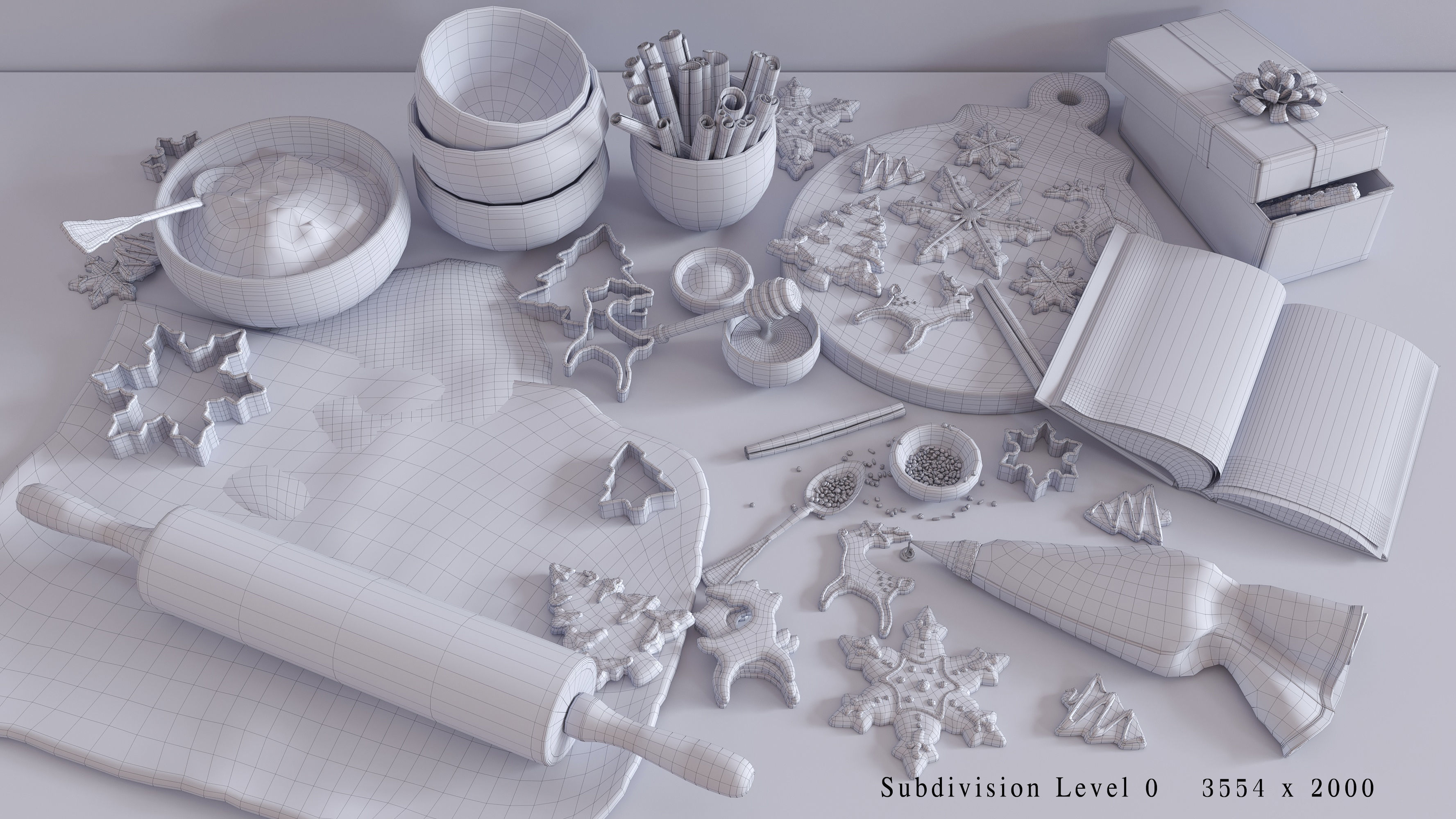 Cooking Christmas Gingerbread Cookies 3D model_22