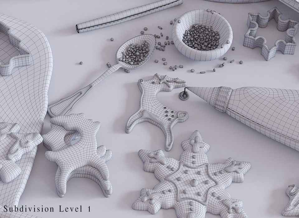 Cooking Christmas Gingerbread Cookies 3D model_10