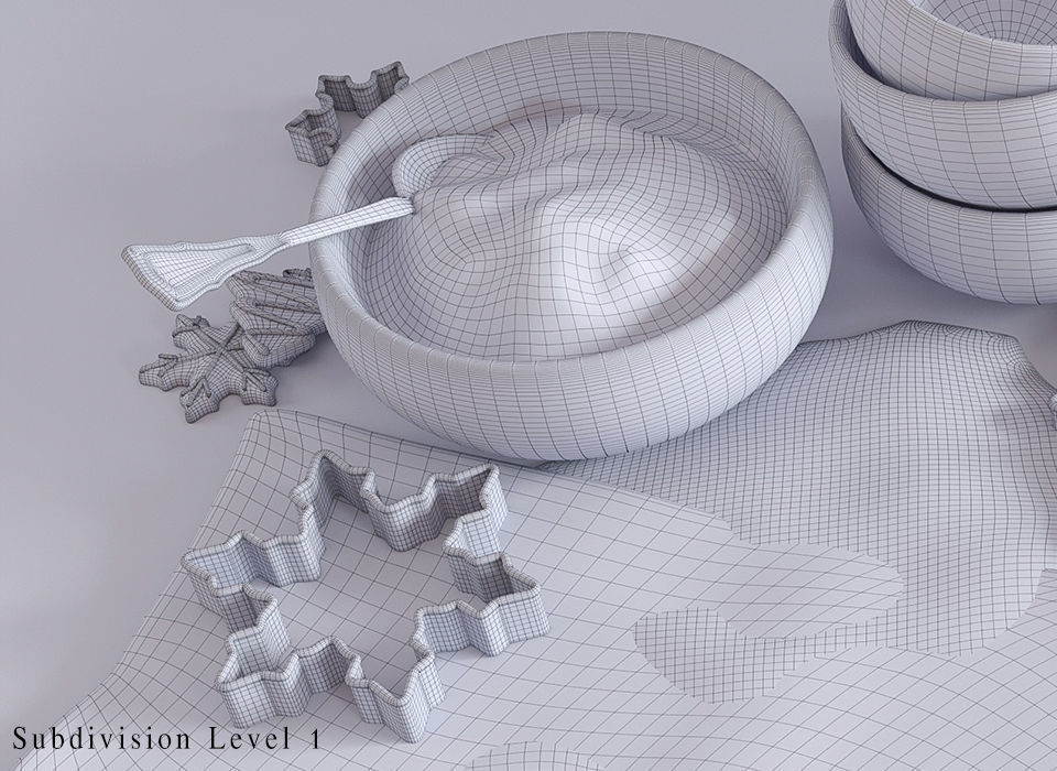 Cooking Christmas Gingerbread Cookies 3D model_14