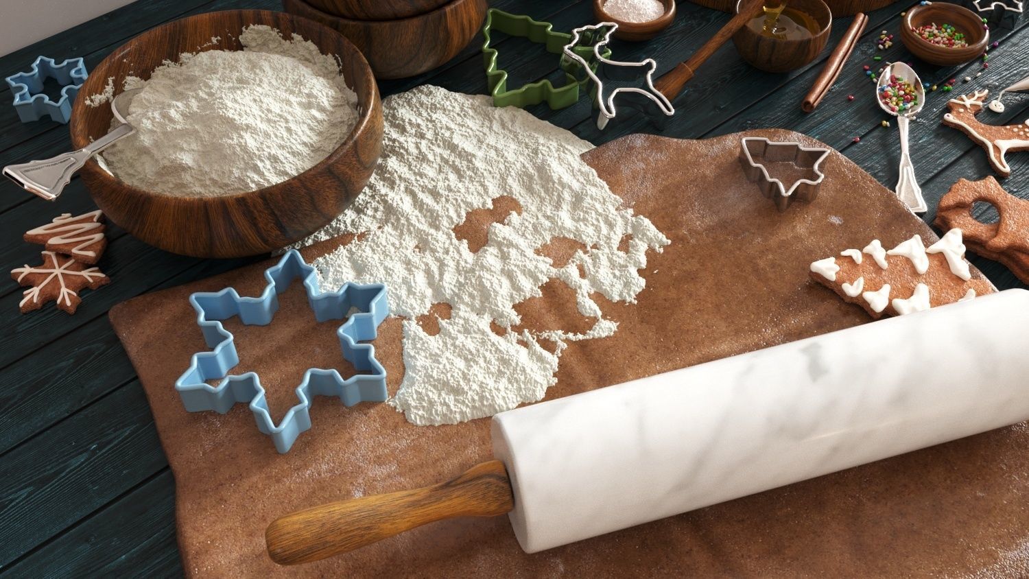 Cooking Christmas Gingerbread Cookies 3D model_5