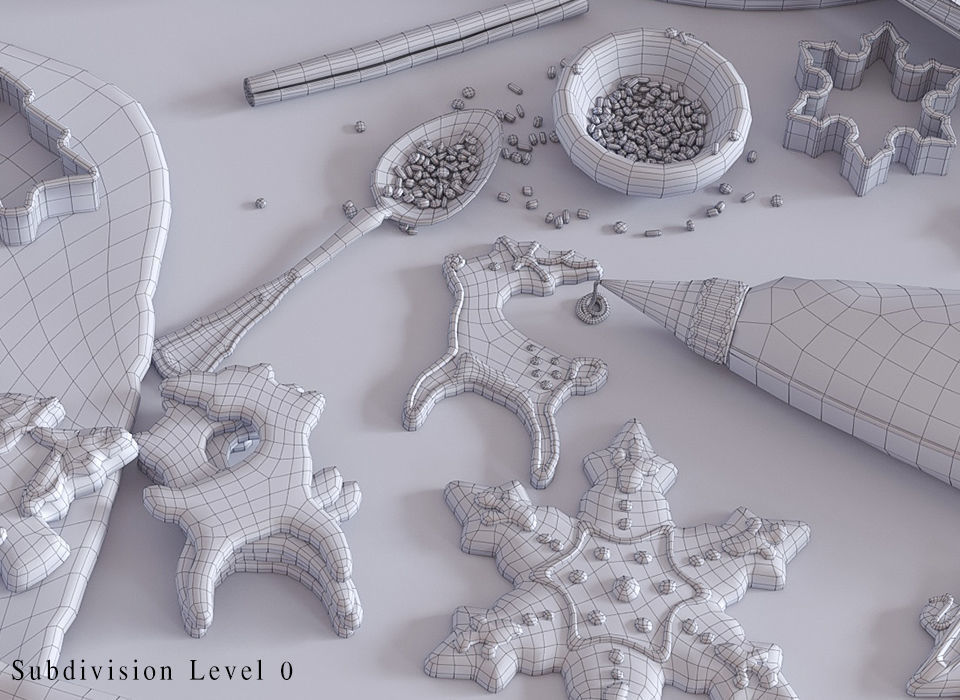Cooking Christmas Gingerbread Cookies 3D model_11