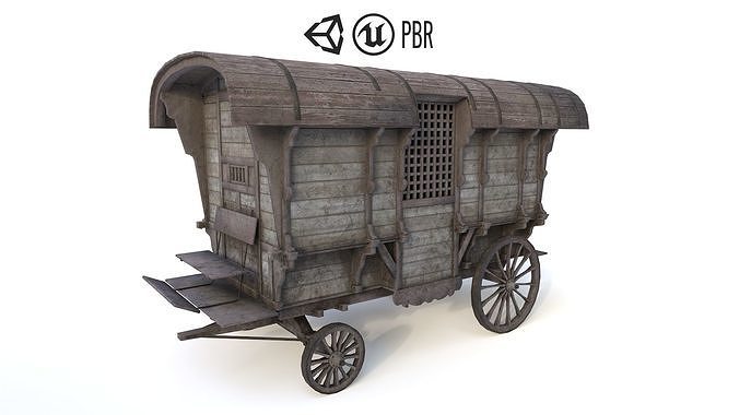 Old Prison Trolley Low-poly 3D model
