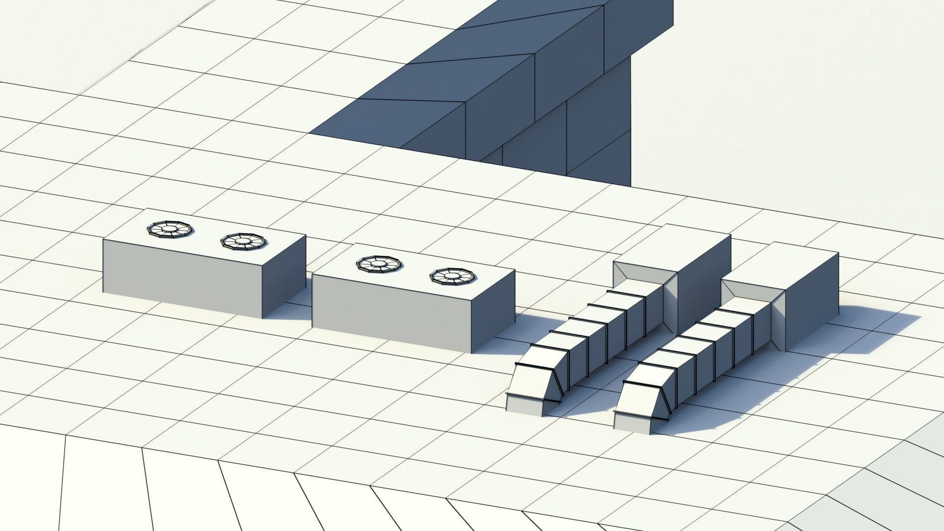 Low Poly Hotel Building Low-poly 3D model_8