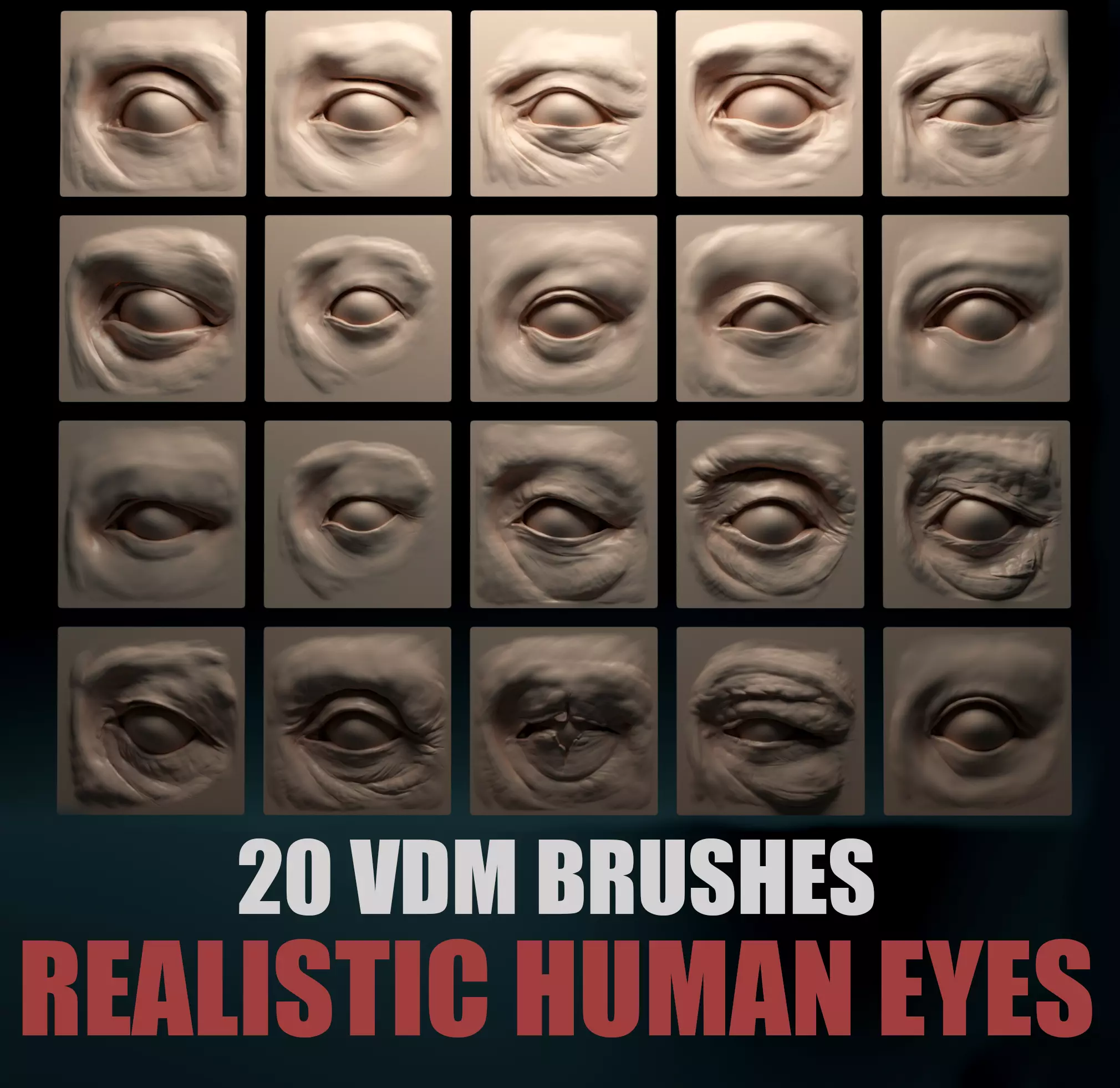 HUMAN EYES 20 VDM Brushes 3D model_0