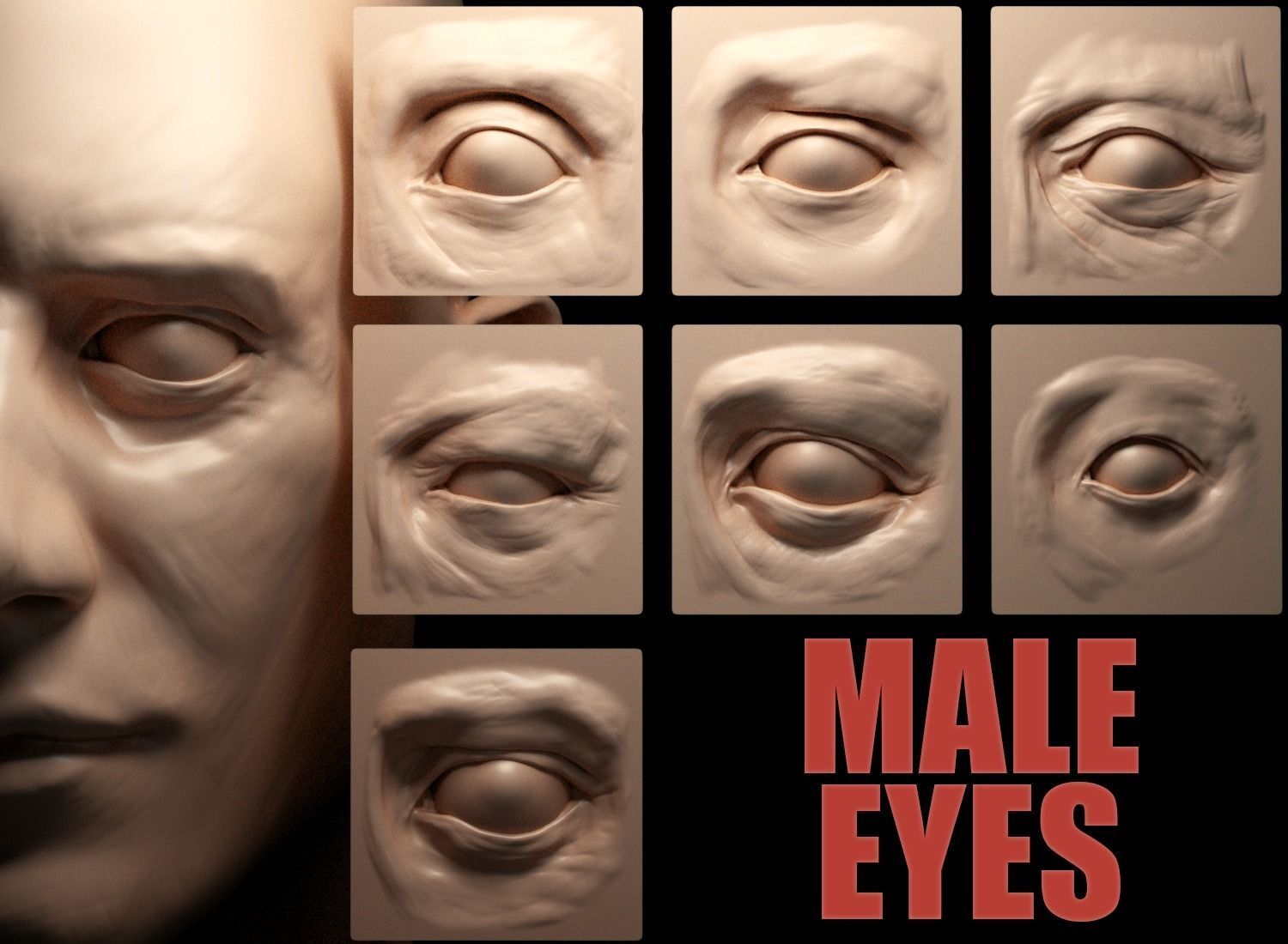 HUMAN EYES 20 VDM Brushes 3D model_1