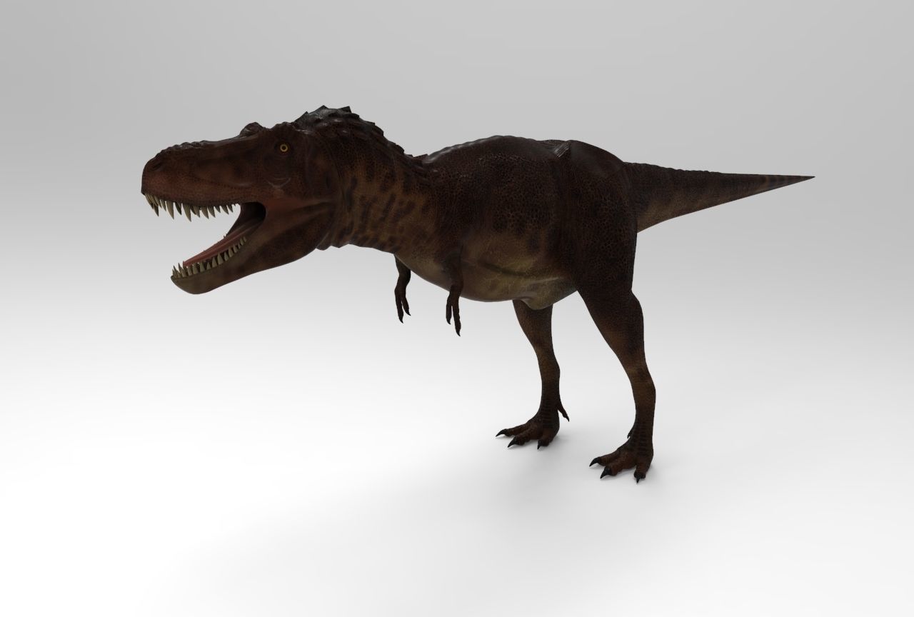 trex Dinosaur Low-poly 3D model_2
