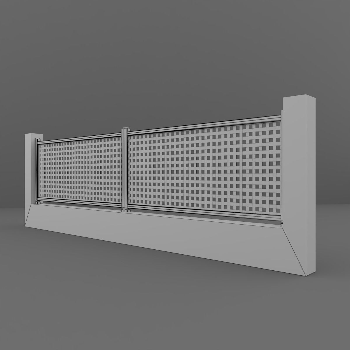 Fence 3D model_9