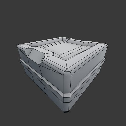 Game-Ready Ammo-box metal box with light Low-poly 3D model_1