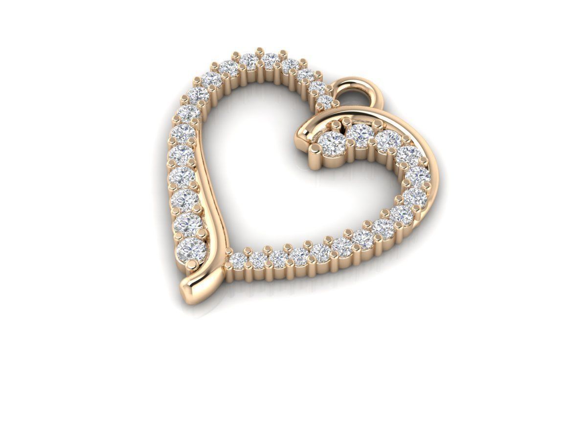 Pendant 5 Heart 3D print model_3