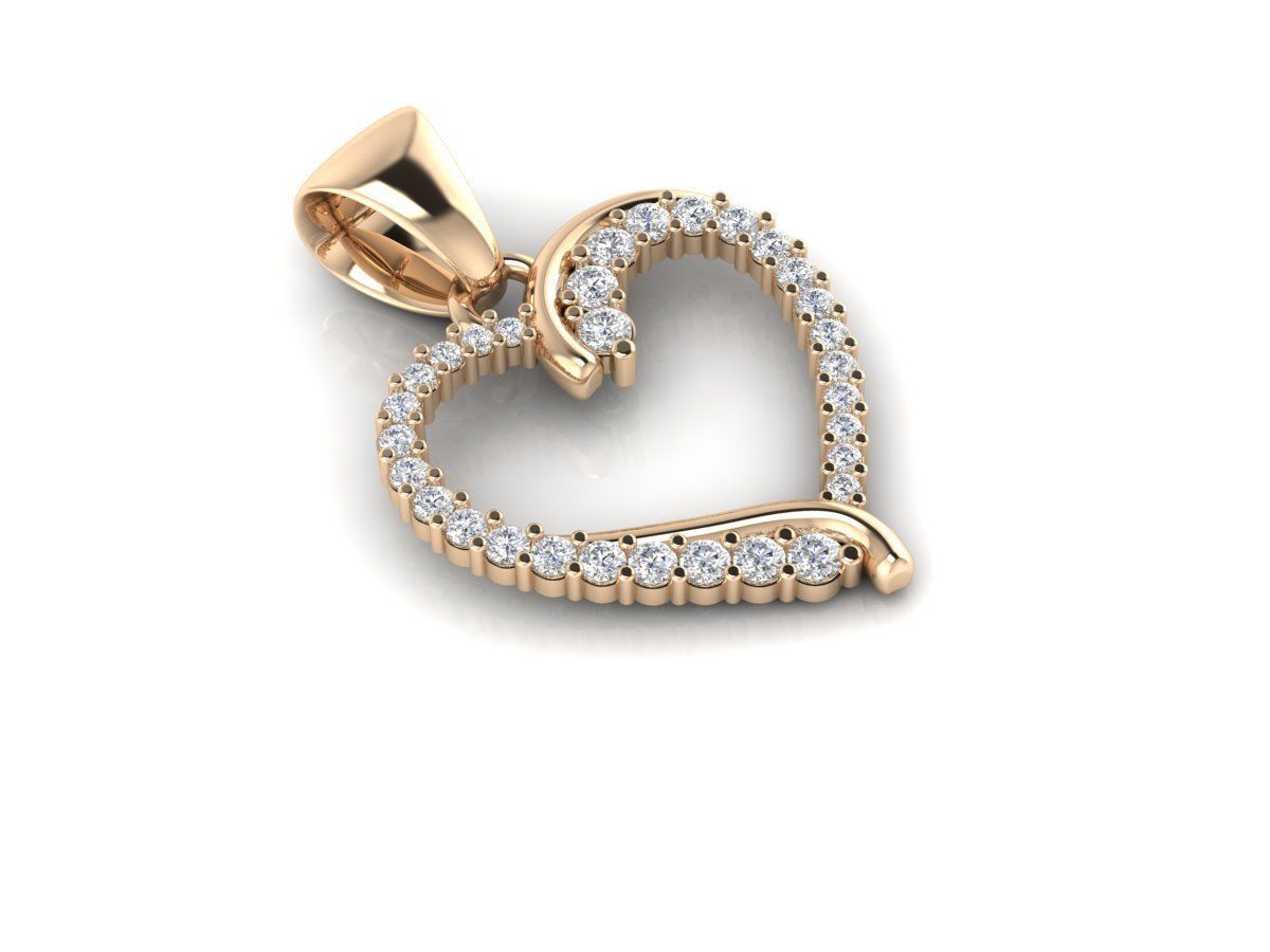 Pendant 5 Heart 3D print model_1