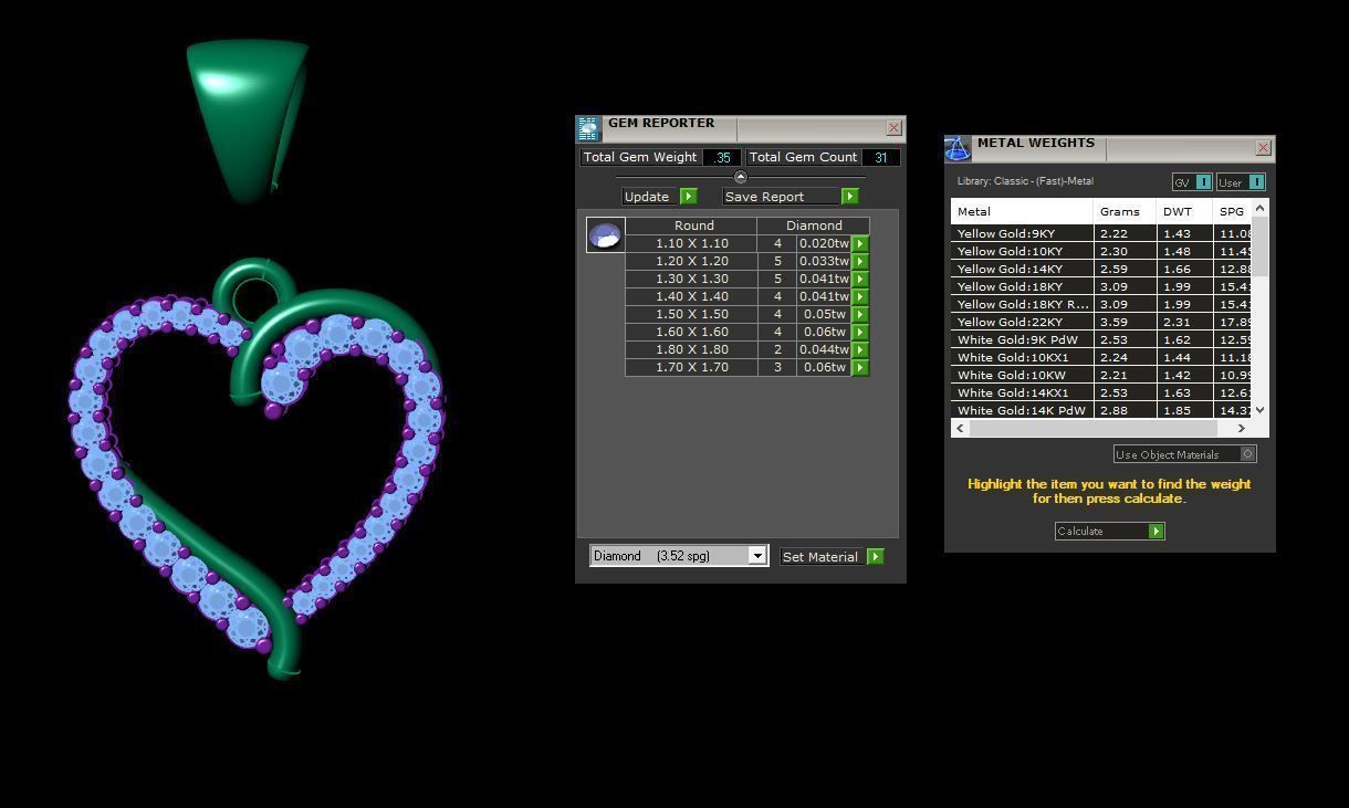 Pendant 5 Heart 3D print model_6