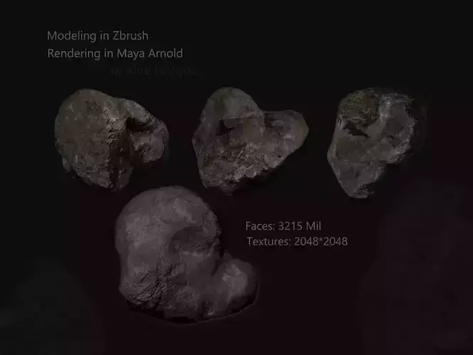 Rock Low-poly to fill the scene 3D model