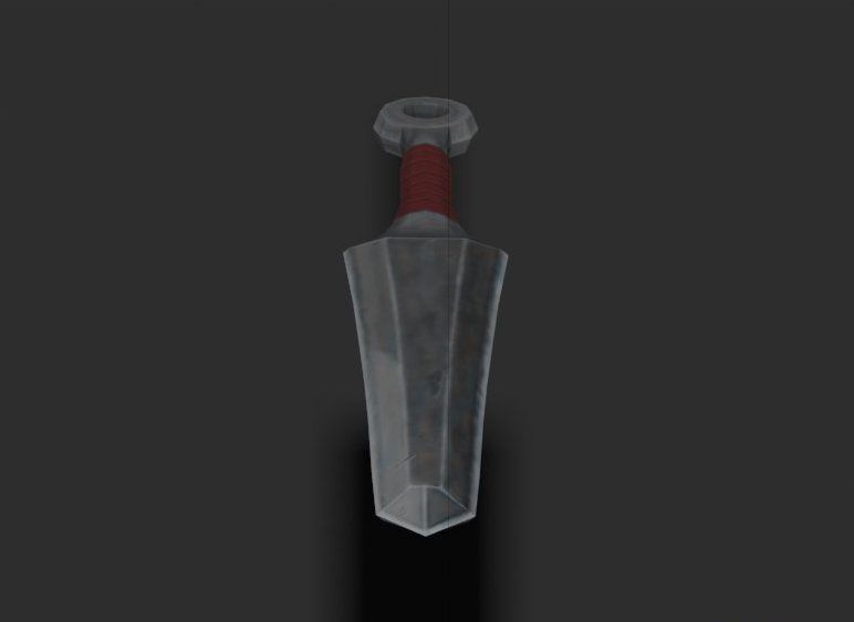 Kunai-sword sword Low-poly 3D model_2