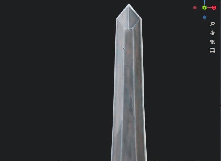 Kunai-sword sword Low-poly 3D model_6