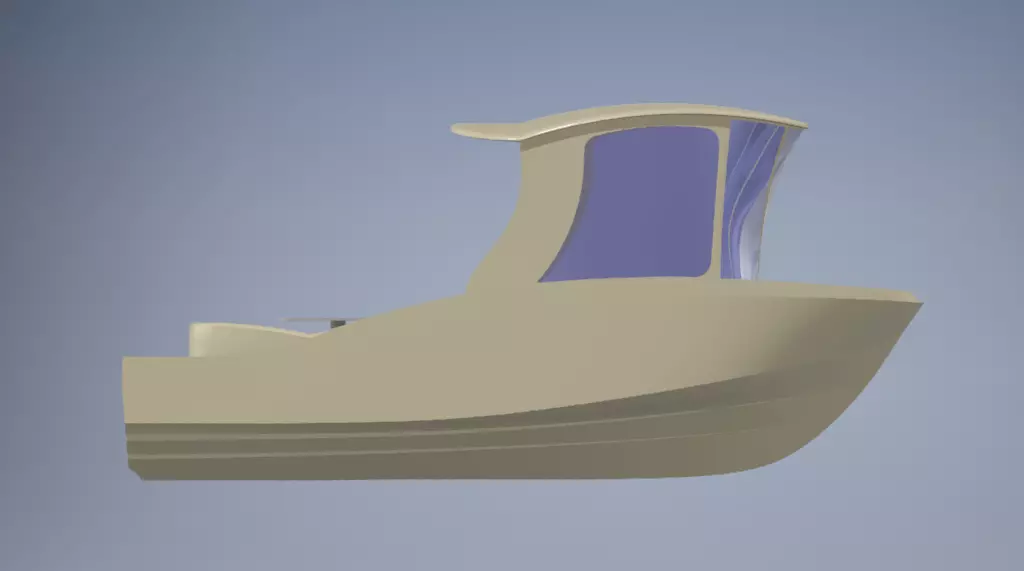 500cm campin fishing boat real scale reade for constraction 3D model