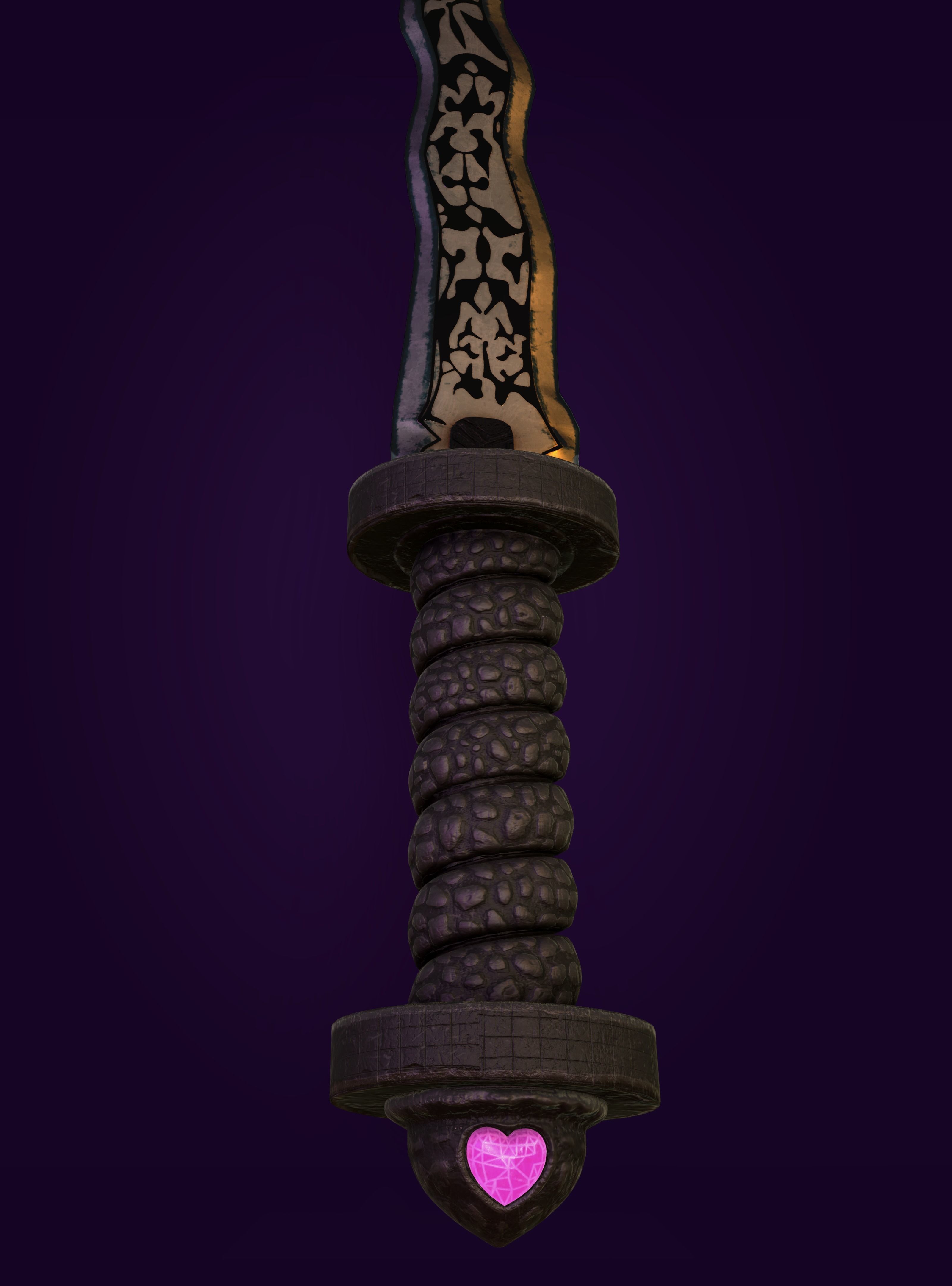 Dark Ones Dagger Low-poly 3D model_2