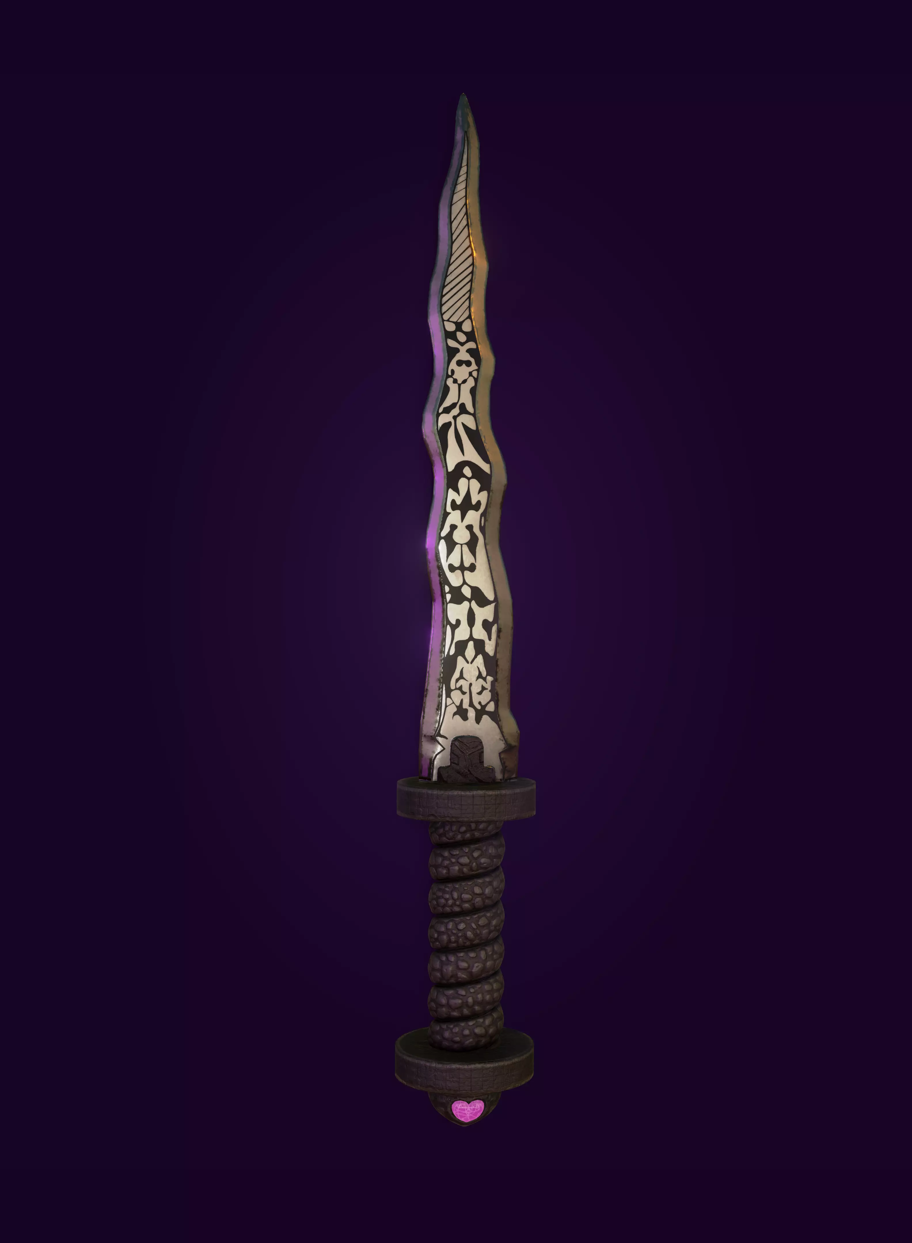 Dark Ones Dagger Low-poly 3D model_0