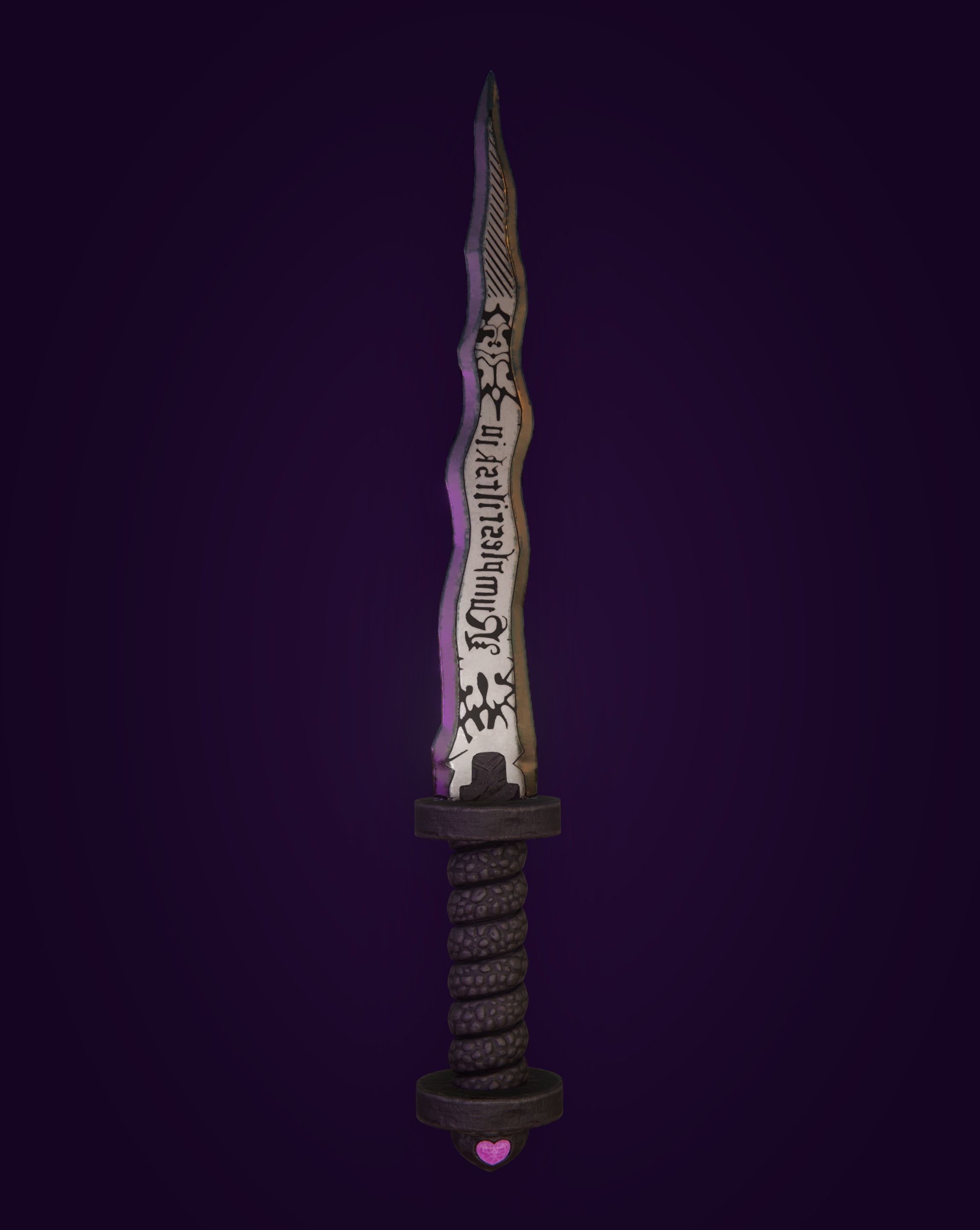 Dark Ones Dagger Low-poly 3D model_1