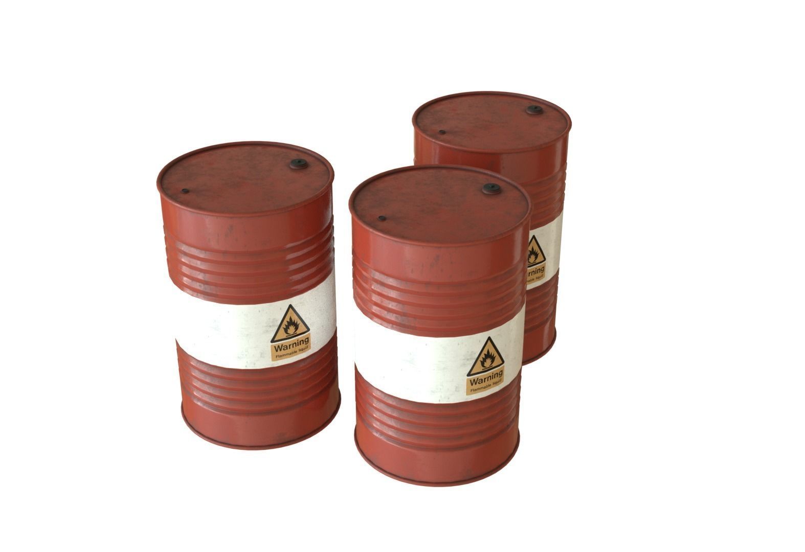 New Oil Barrel Low-poly 3D model_2