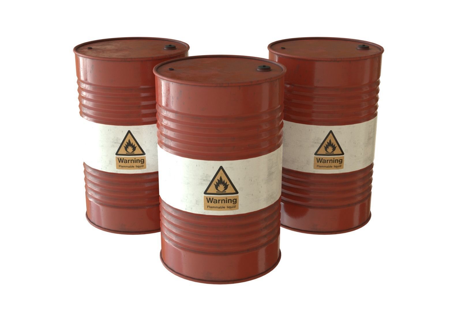 New Oil Barrel Low-poly 3D model_1