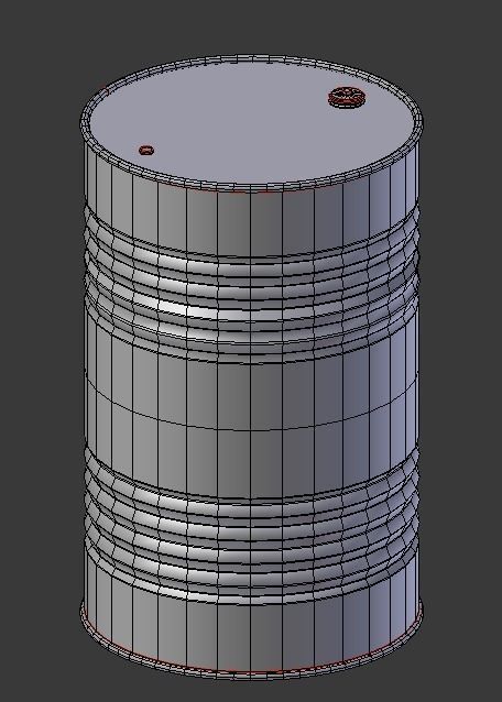 New Oil Barrel Low-poly 3D model_4